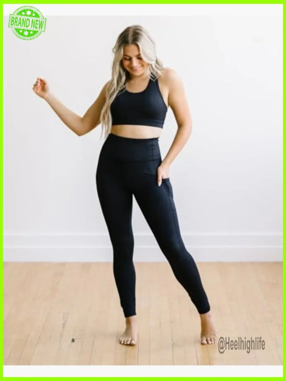 High Waist Tummy Control Leggings with Pockets, 3-Pack for Workout & Daily Wear - Picture 2 of 7
